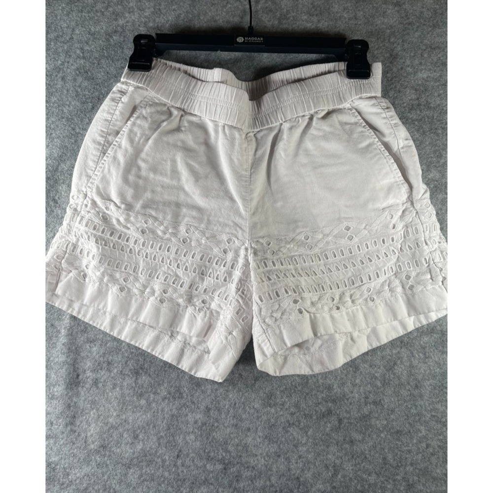 White J.Crew eyelet shorts, elastic waistband and intricate decorative Size XXS